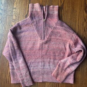 J. Crew Pink Cowl Neck Cozy Sweater